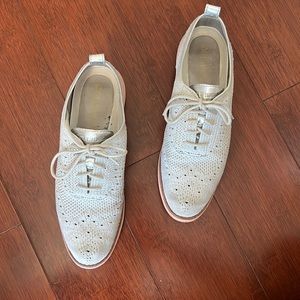 Cole Haan tennis shoes with silver and pink accents
